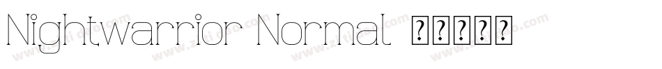 Nightwarrior Normal字体转换